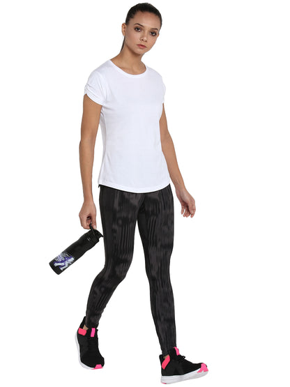 Appulse Women's Gathering sleeve Round Neck T-Shirt | Women | Premium Cotton | Activewear | Athleisure