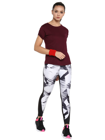 Appulse Women's Gathering sleeve Round Neck T-Shirt | Women | Premium Cotton | Activewear | Athleisure
