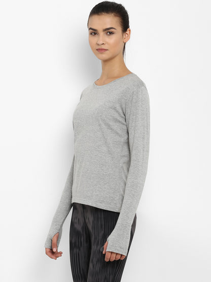 Appulse Women's Round Neck Long Sleeve Thumopen T-Shirt | Women | Premium Cotton | Activewear | Athleisure