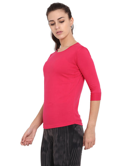 Appulse Women's 3/4th sleeve Round Neck T-Shirt | Women | Premium Cotton | Activewear | Athleisure
