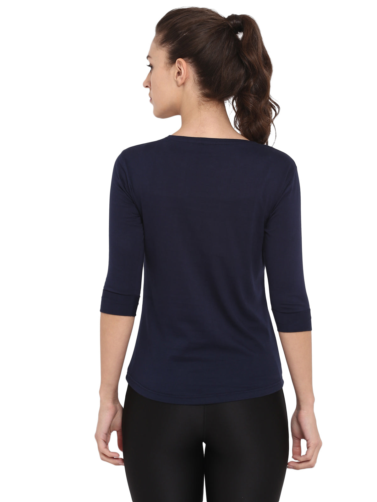 Ap'pulse Women's 3/4th sleeve Round Neck Tshirt