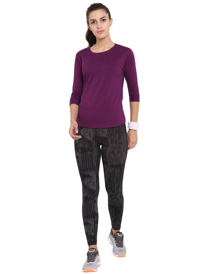 Appulse Women's 3/4th sleeve Round Neck T-Shirt | Women | Premium Cotton | Activewear | Athleisure