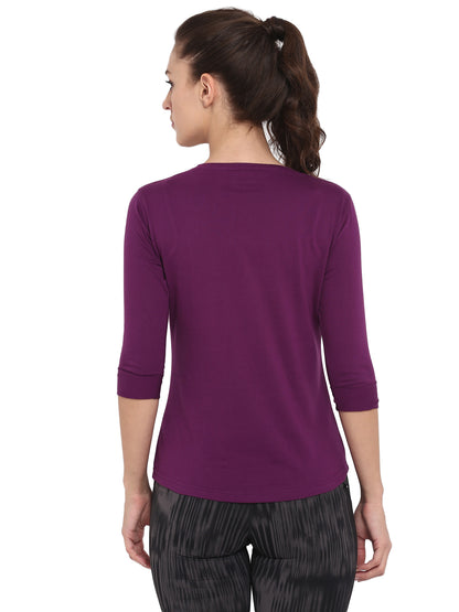 Appulse Women's 3/4th sleeve Round Neck T-Shirt | Women | Premium Cotton | Activewear | Athleisure