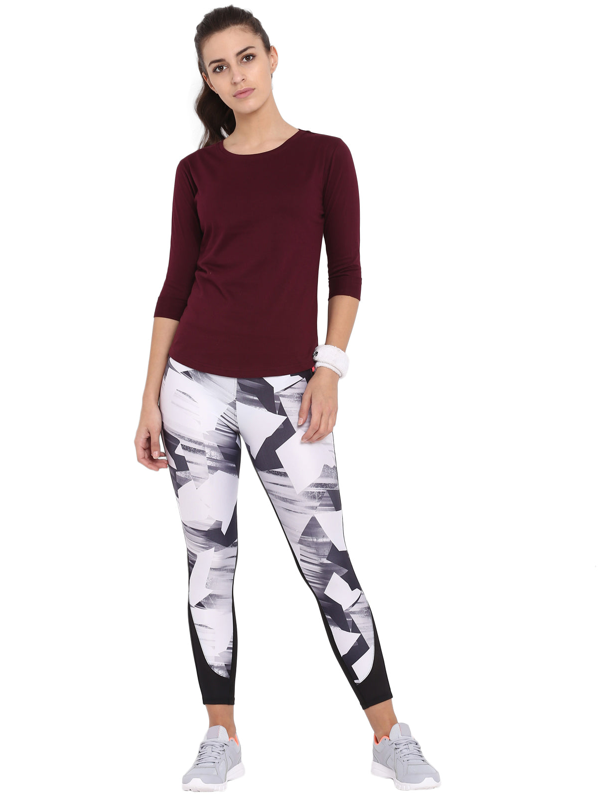 Ap'pulse Women's 3/4th sleeve Round Neck Tshirt