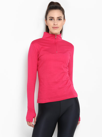 Appulse Women's Hi Neck Long Sleeve Thumb Hole T-Shirt | Women | Premium Cotton | Activewear | Athleisure