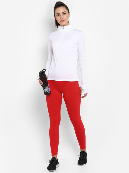 Appulse Women's Hi Neck Long Sleeve Thumb Hole T-Shirt | Women | Premium Cotton | Activewear | Athleisure