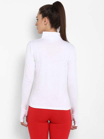 Appulse Women's Hi Neck Long Sleeve Thumb Hole T-Shirt | Women | Premium Cotton | Activewear | Athleisure