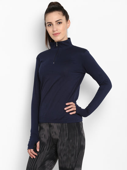 Appulse Women's Hi Neck Long Sleeve Thumb Hole T-Shirt | Women | Premium Cotton | Activewear | Athleisure
